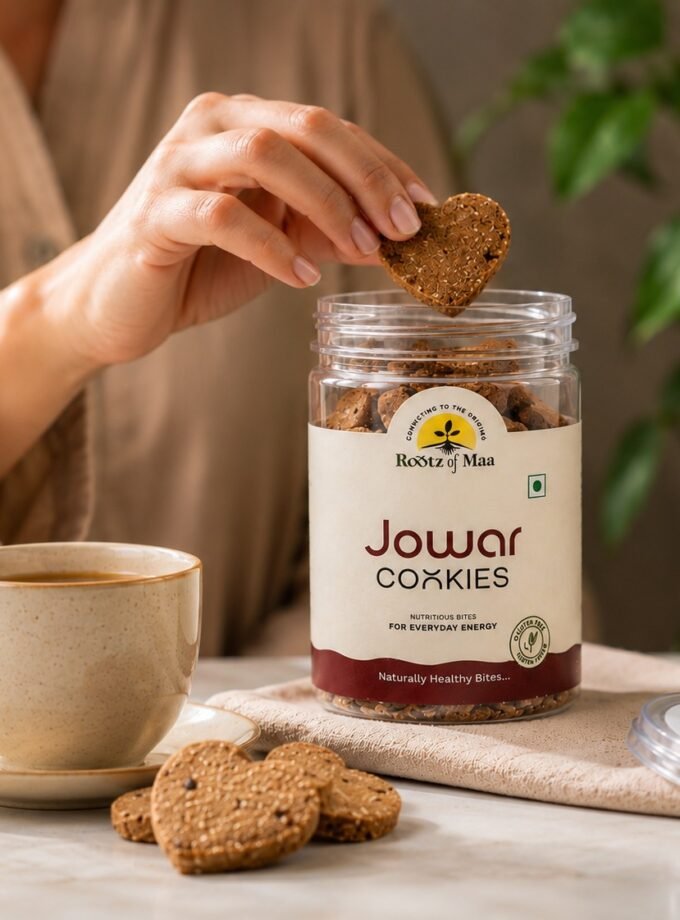 Jowar cookies (zero refined sugar added)
